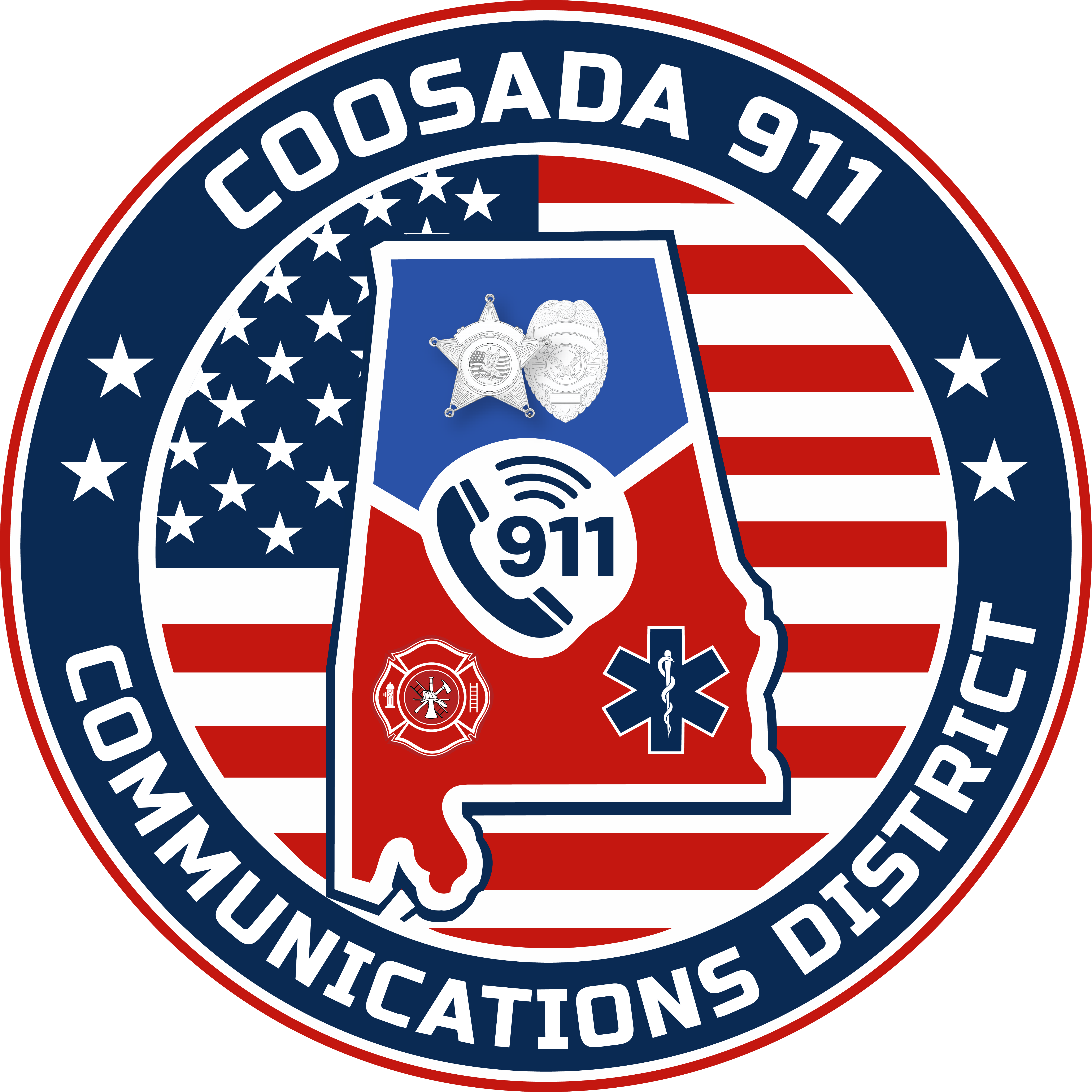 Coosada 911 Communications District seal